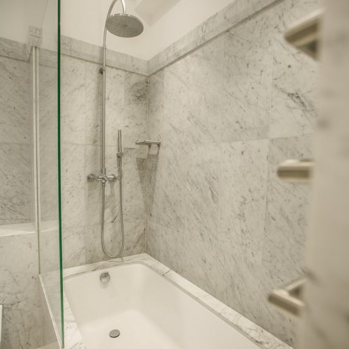 carrara marble bathroom